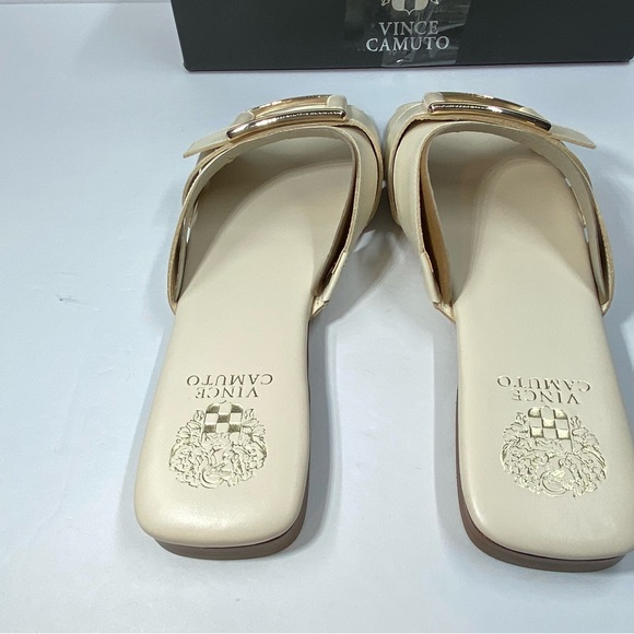 Vince Camuto Alexino Sandals Womens Size 10 Creamy White Leather Slip On NEW - Picture 10 of 12